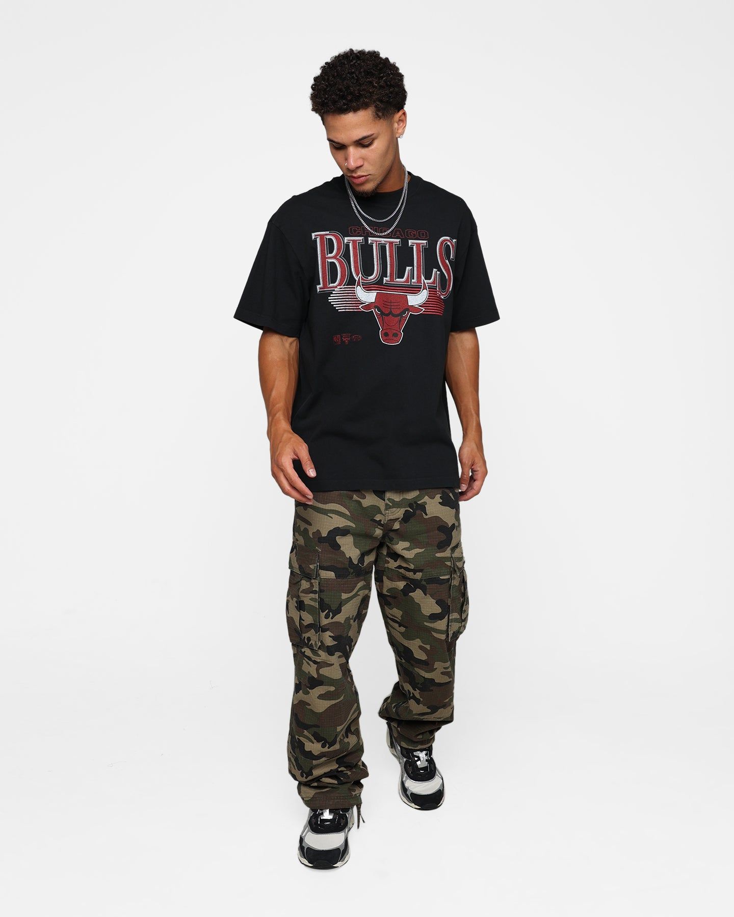 Mitchell & Ness Chicago Bulls Underscore T-Shirt Faded Black sold by Culture Kings product image thumbnail 2
