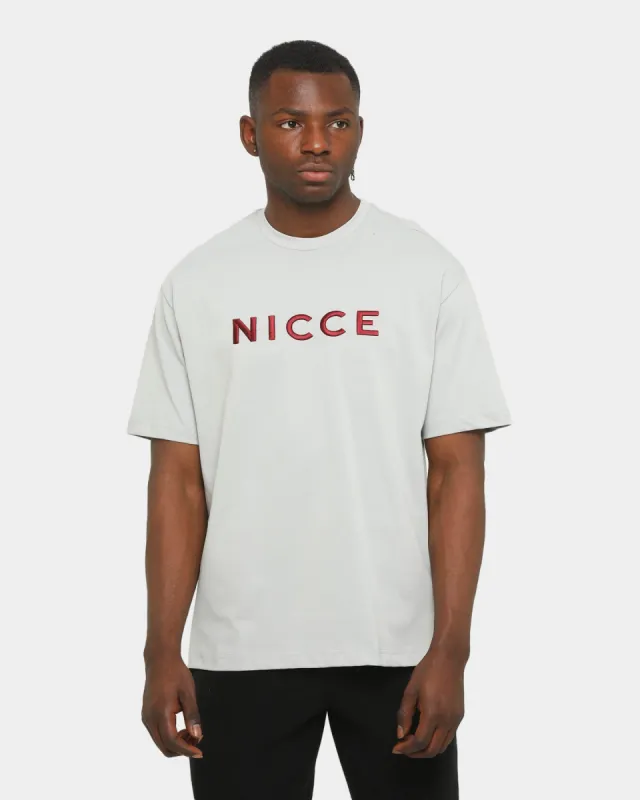 Nicce Men's Proton OS Short Sleeve T-Shirt Stone/Merlot made by Culture Kings