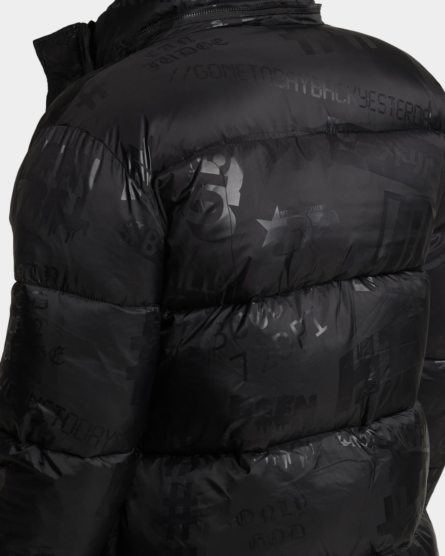 BEENTRILL Logo All Over Puffer Jacket Black/Reflective sold by Culture Kings product image thumbnail 8