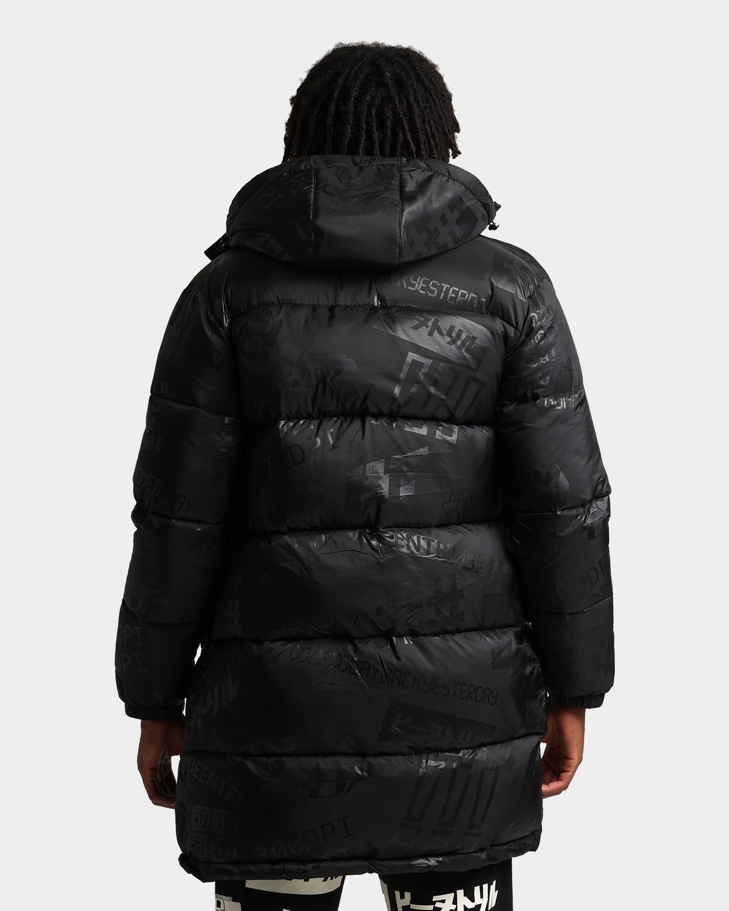 BEENTRILL Logo All Over Puffer Jacket Black/Reflective sold by Culture Kings product image thumbnail 4