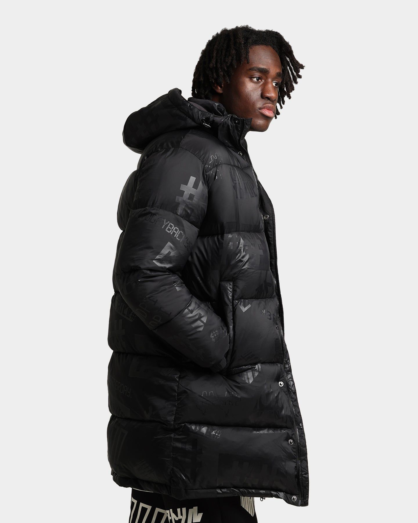 BEENTRILL Logo All Over Puffer Jacket Black/Reflective sold by Culture Kings product image thumbnail 6