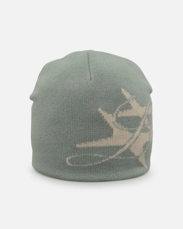 Loiter Hybrid Skull Knit Beanie Sage sold by Culture Kings