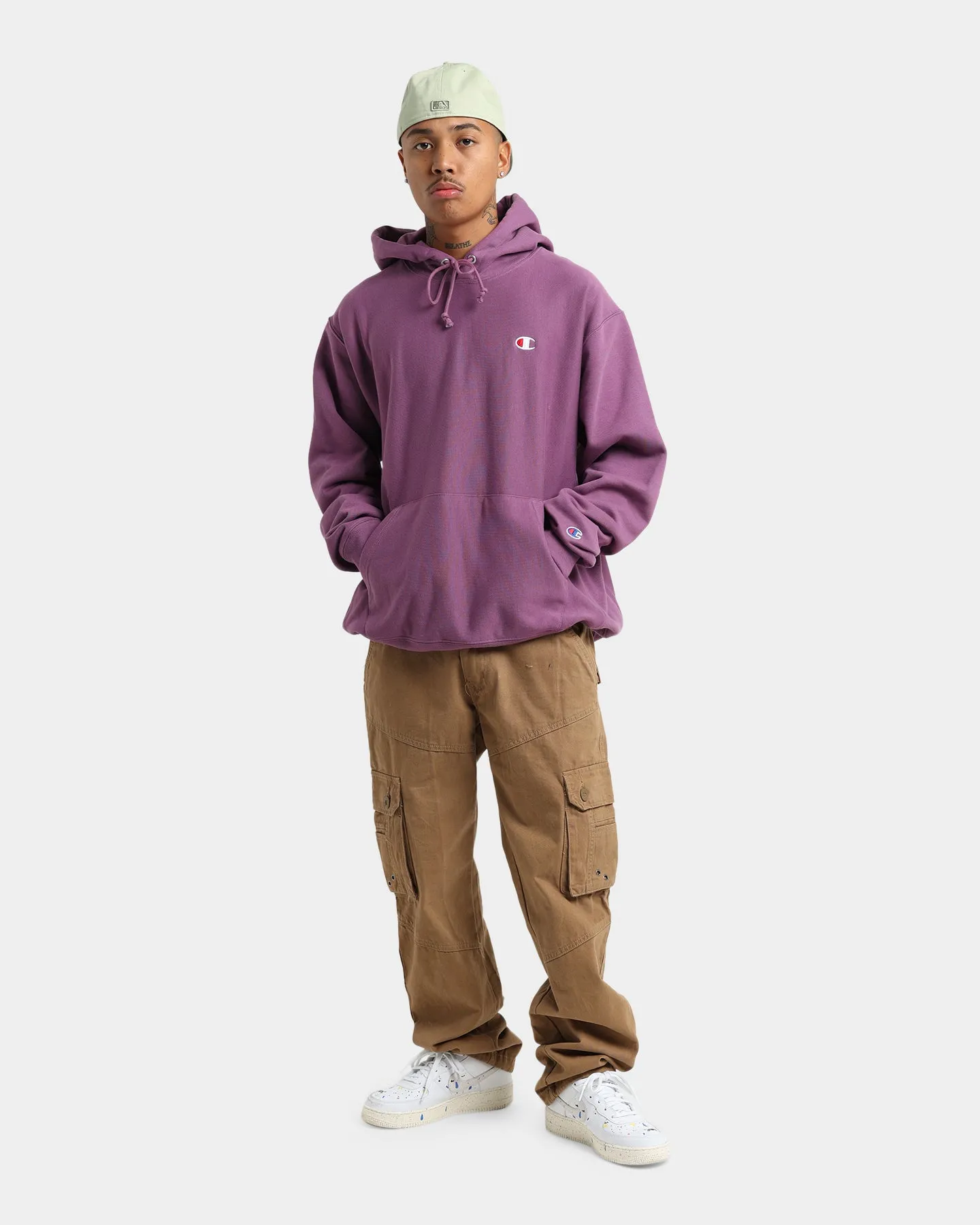 Champion Reverse Weave Terry Hoodie Midnight Aster sold by Culture Kings product image thumbnail 2