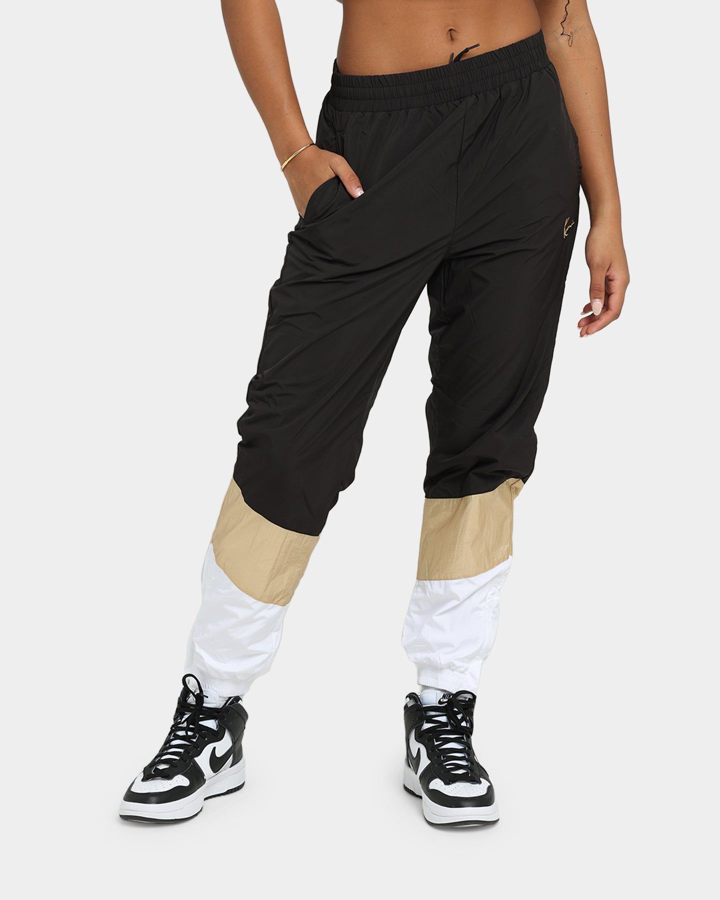 Karl Kani Women's Small Signature Block Track Pants Black sold by Culture Kings