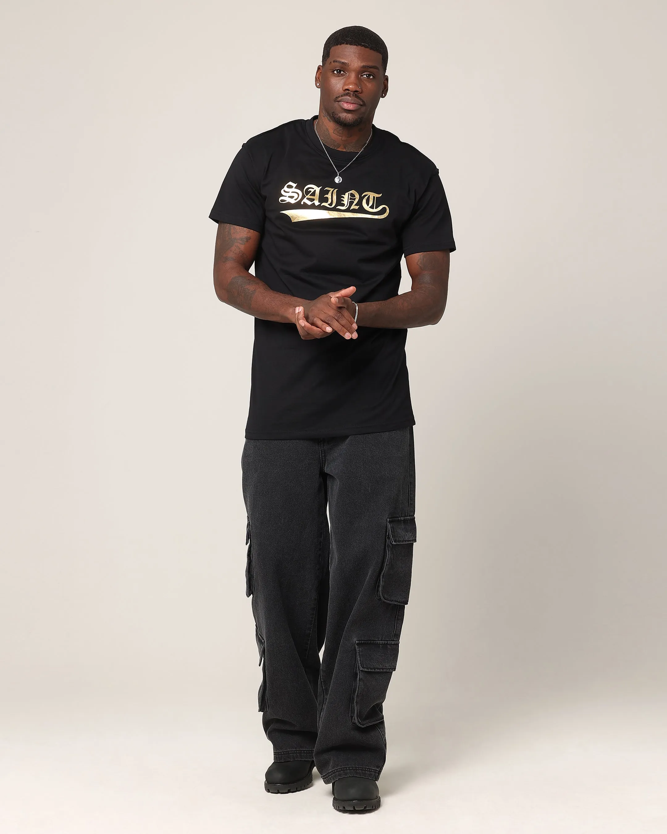 Saint Morta Chroma Lafayette T-Shirt Black/Gold sold by Culture Kings product image thumbnail 2