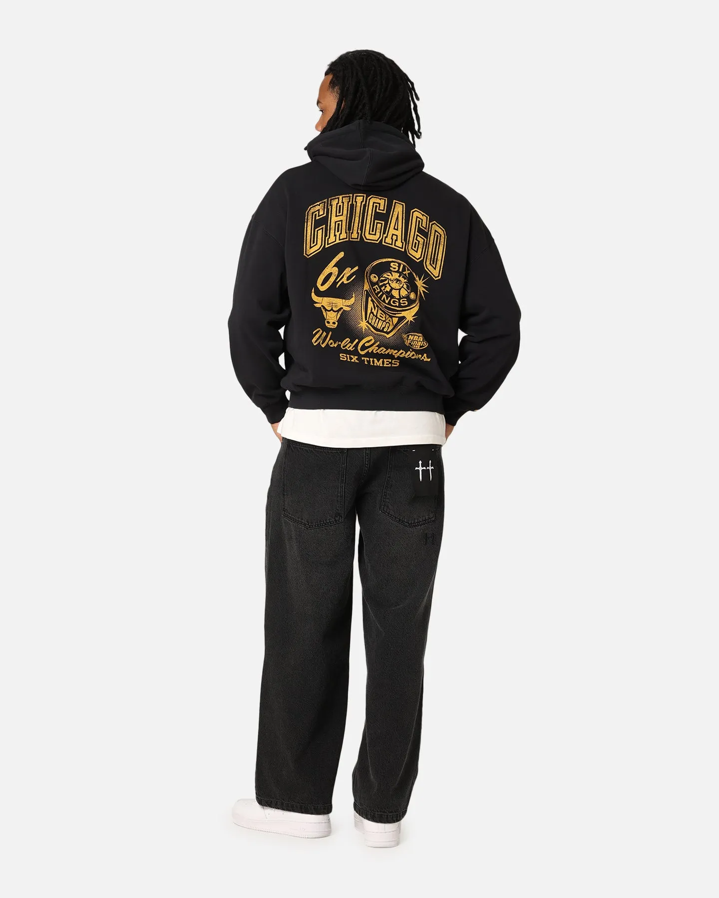 Mitchell & Ness Chicago Bulls Rings Hoodie Faded Black sold by Culture Kings product image thumbnail 3