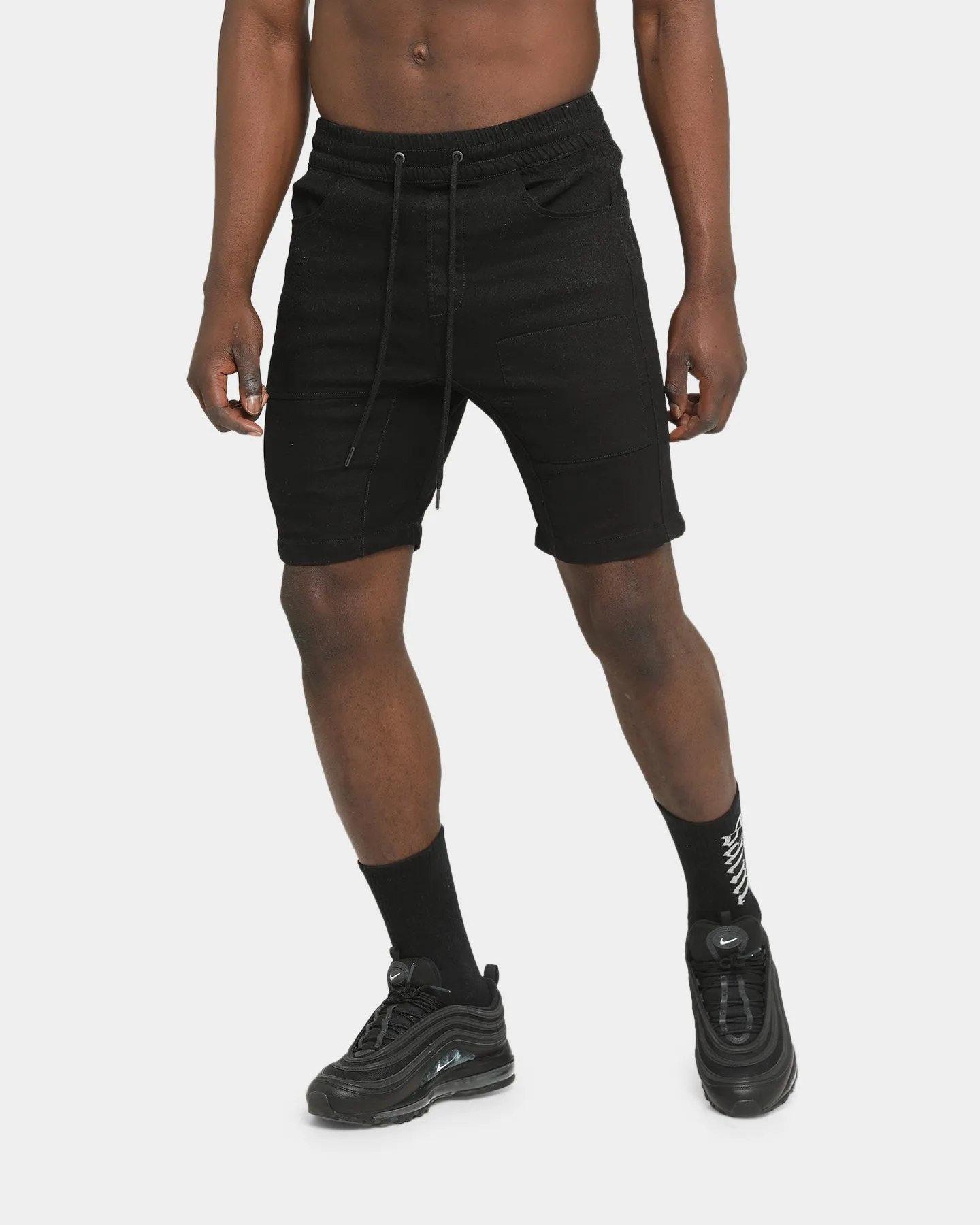 Saint Morta Patchwork Shorts Black sold by Culture Kings