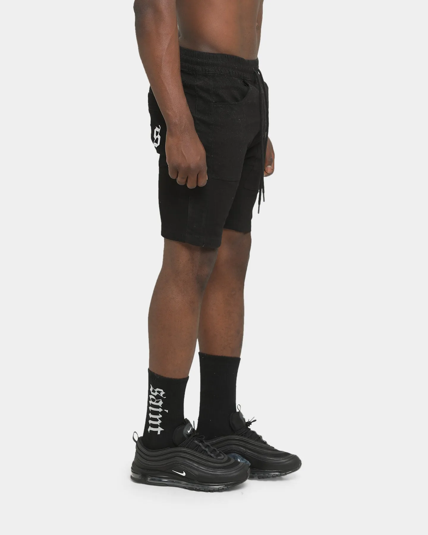 Saint Morta Patchwork Shorts Black sold by Culture Kings product image thumbnail 5