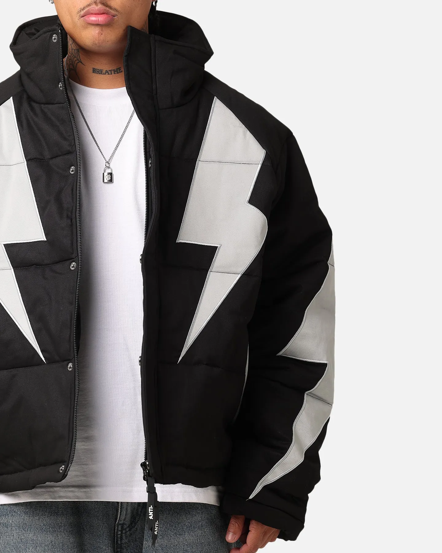 The Anti Order Life Is War Puffer Jacket Black/Grey sold by Culture Kings product image thumbnail 3