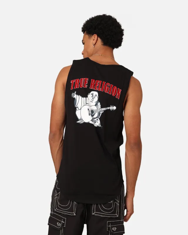 True Religion JV7 Logo Tank Top Jet Black made by Culture Kings