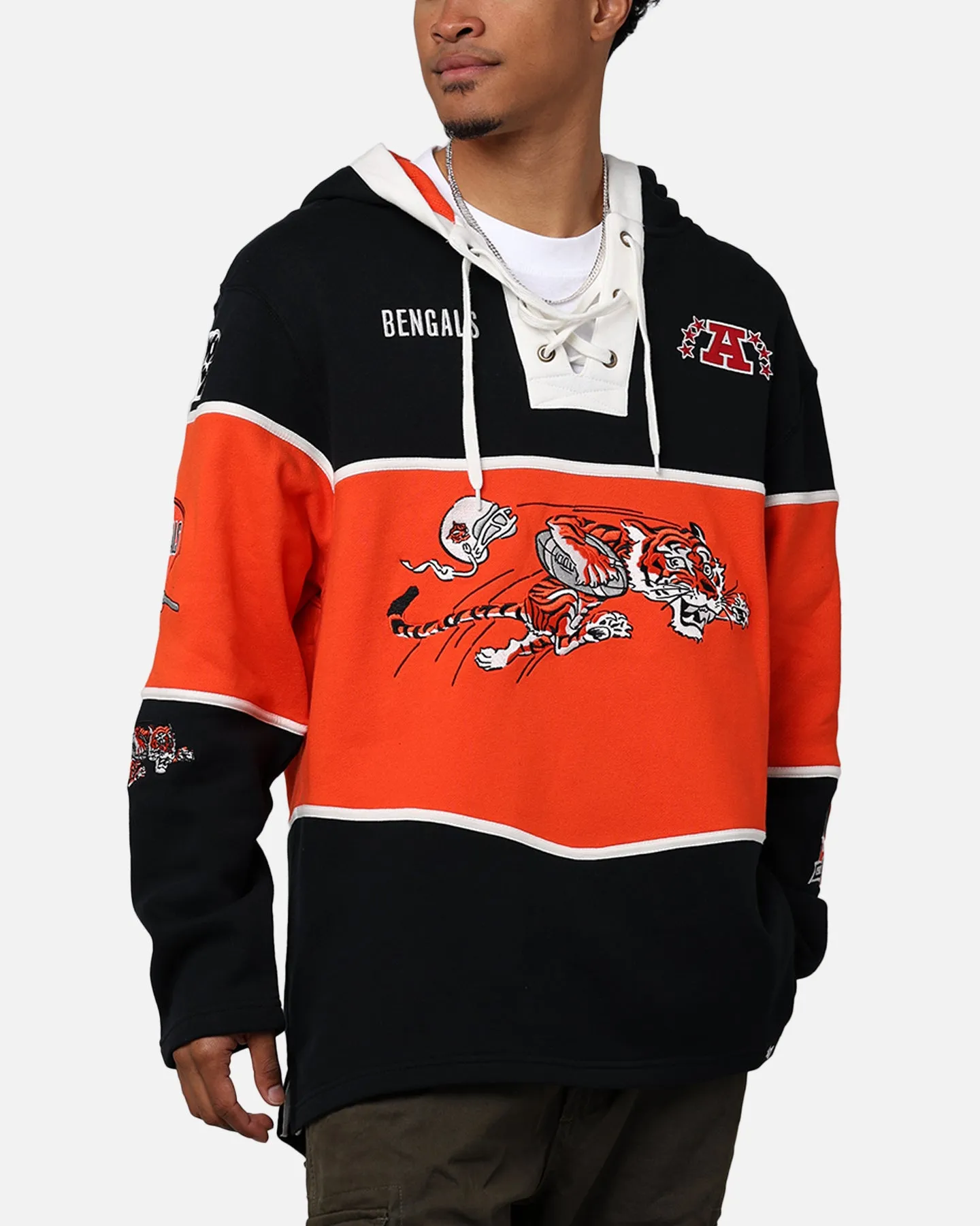 47 Brand Cincinnati Bengals NFL + Legacy Lacer Hoodie Jet Black sold by Culture Kings