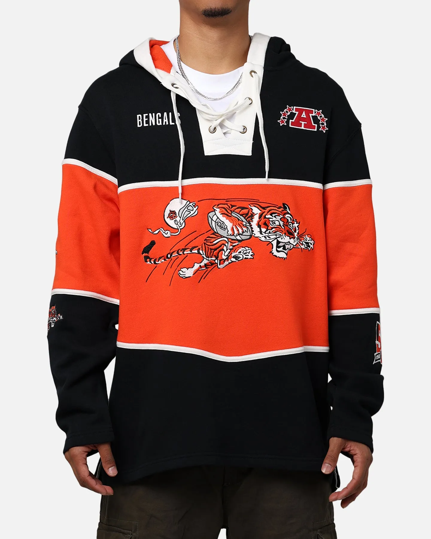 47 Brand Cincinnati Bengals NFL + Legacy Lacer Hoodie Jet Black sold by Culture Kings product image thumbnail 2