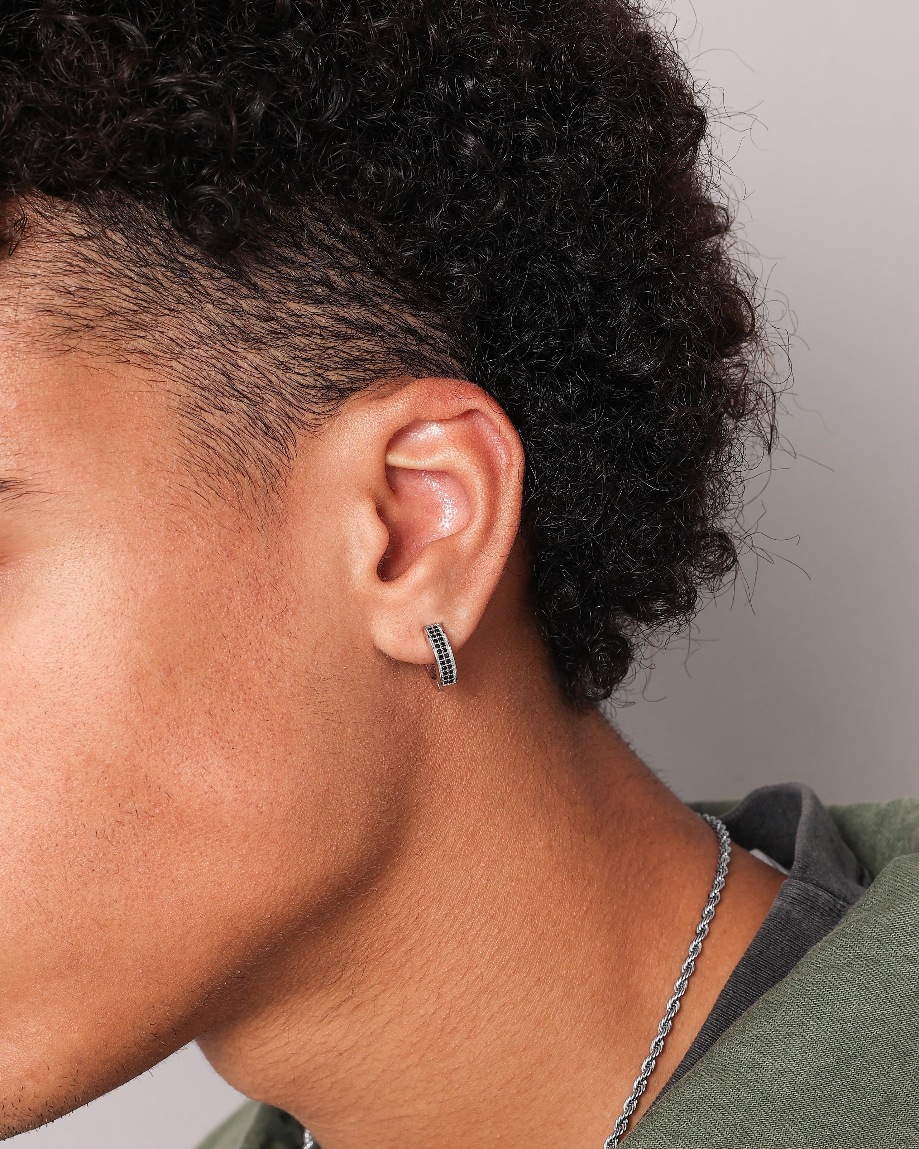 NXS Chilli Hoop Earring Iced Black sold by Culture Kings