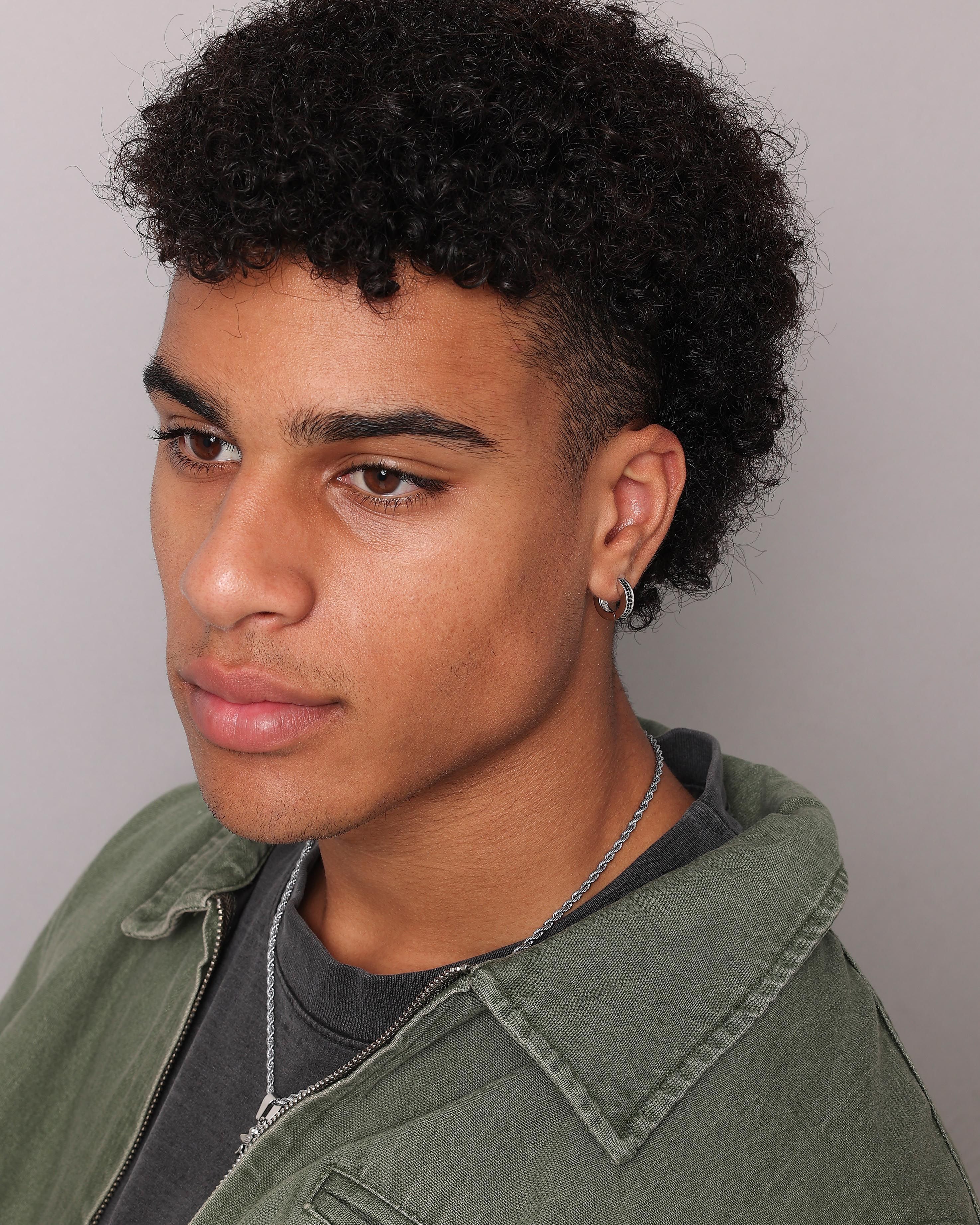 NXS Chilli Hoop Earring Iced Black sold by Culture Kings product image thumbnail 2