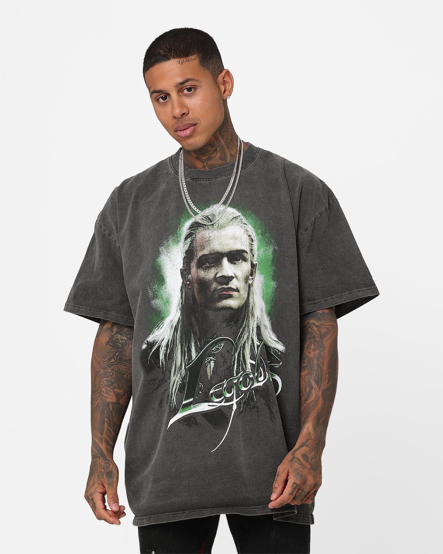 American Thrift X The Lord Of The Rings Legolas Heavyweight Vintage T-Shirt Black Wash sold by Culture Kings