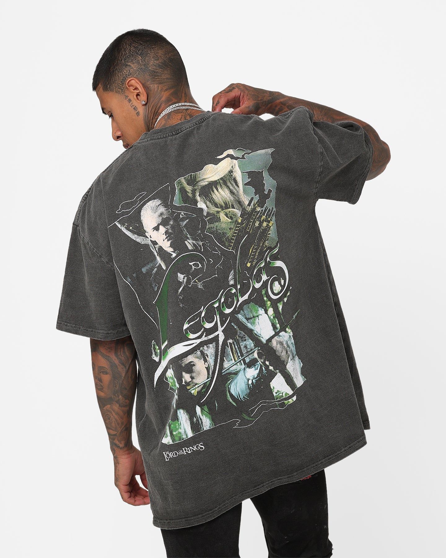 American Thrift X The Lord Of The Rings Legolas Heavyweight Vintage T-Shirt Black Wash sold by Culture Kings product image thumbnail 2