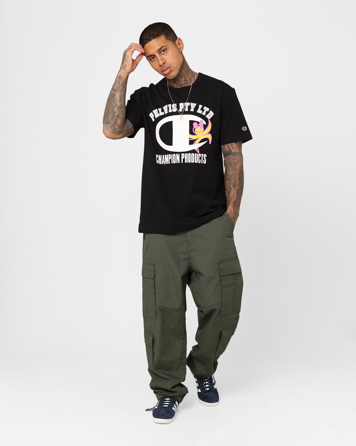 Champion X Pelvis Graphic T-Shirt Black sold by Culture Kings product image thumbnail 2