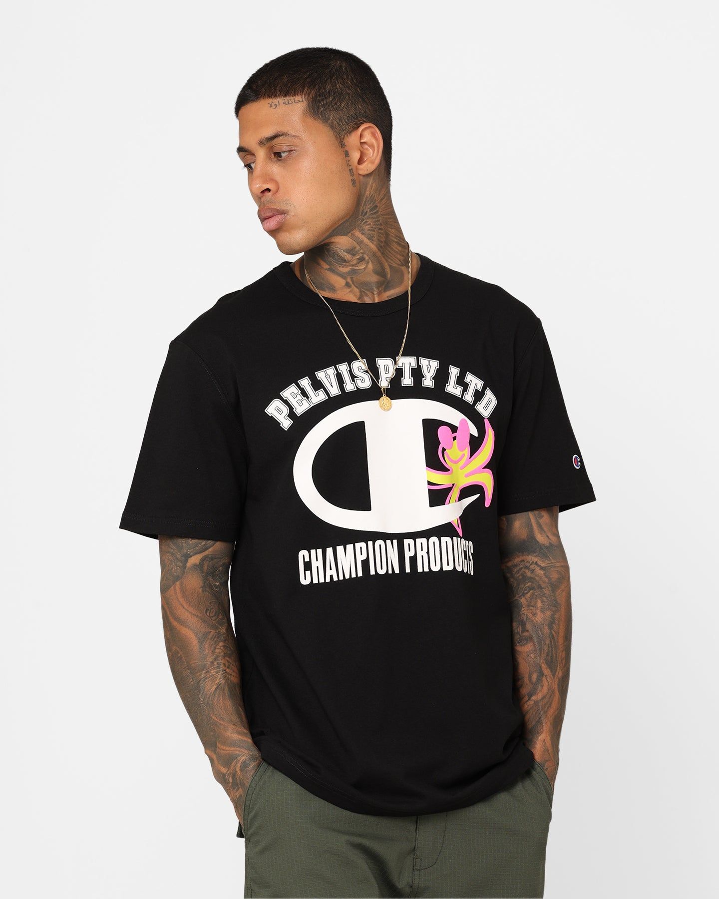Champion X Pelvis Graphic T-Shirt Black sold by Culture Kings
