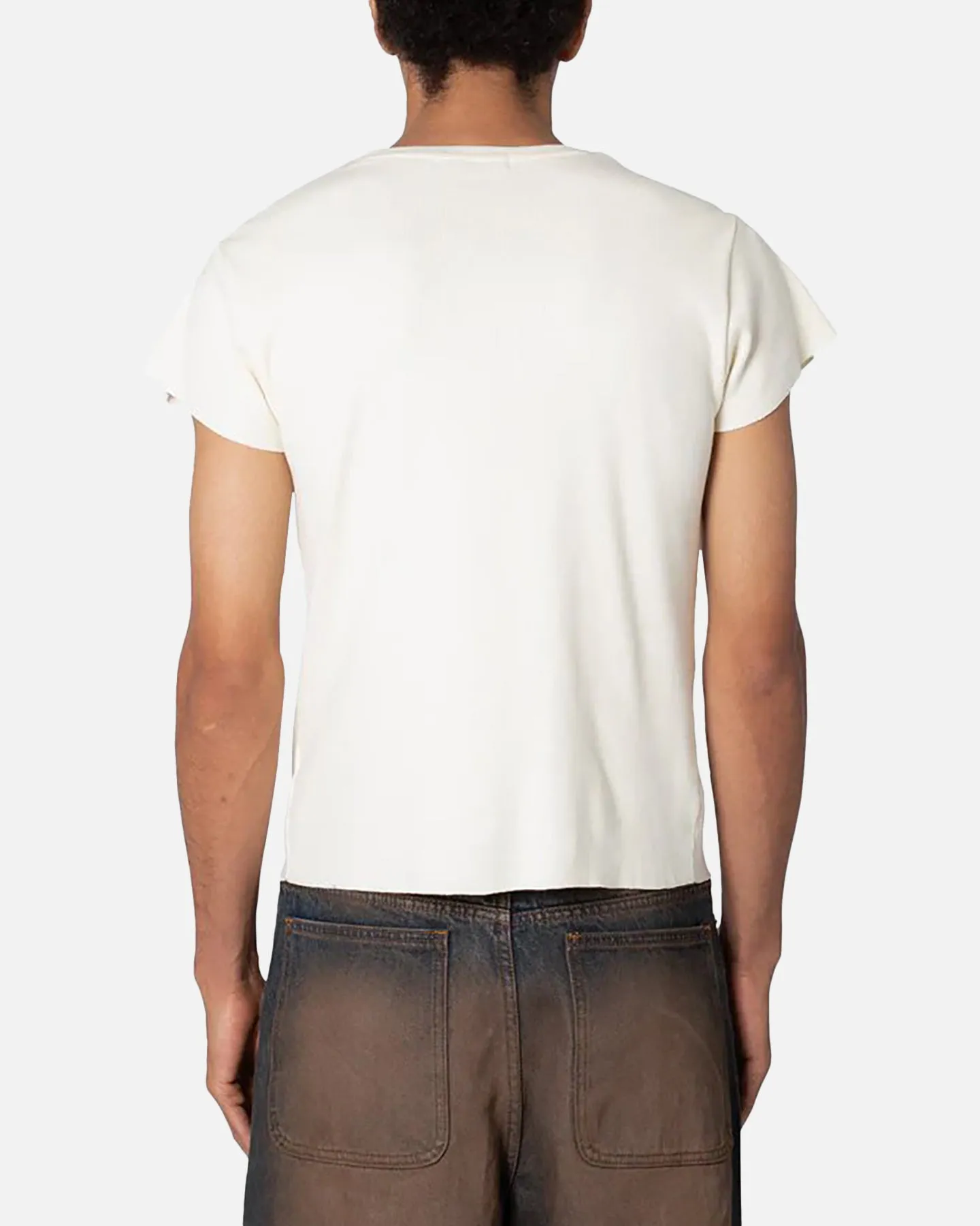 MNML Fitted Ribbed T-Shirt Off White sold by Culture Kings product image thumbnail 4