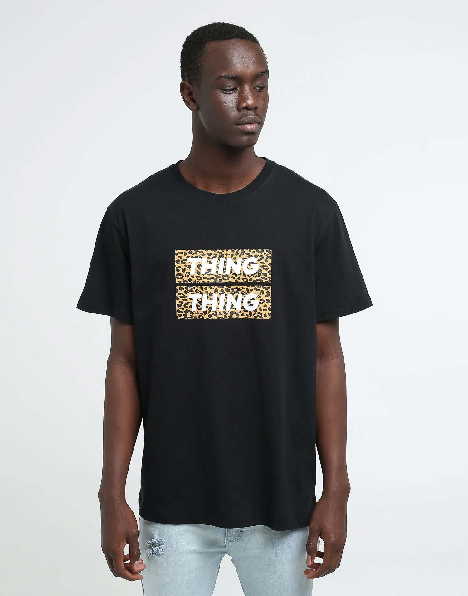 Thing Thing Mid Tee Black/Leopard sold by Culture Kings