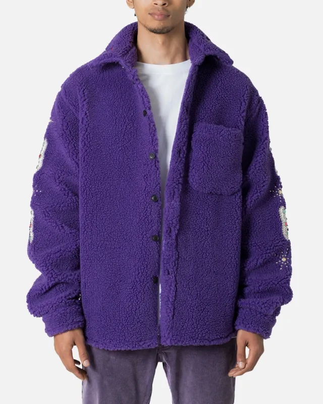MNML Jewel Sherpa Jacket Purple sold by Culture Kings