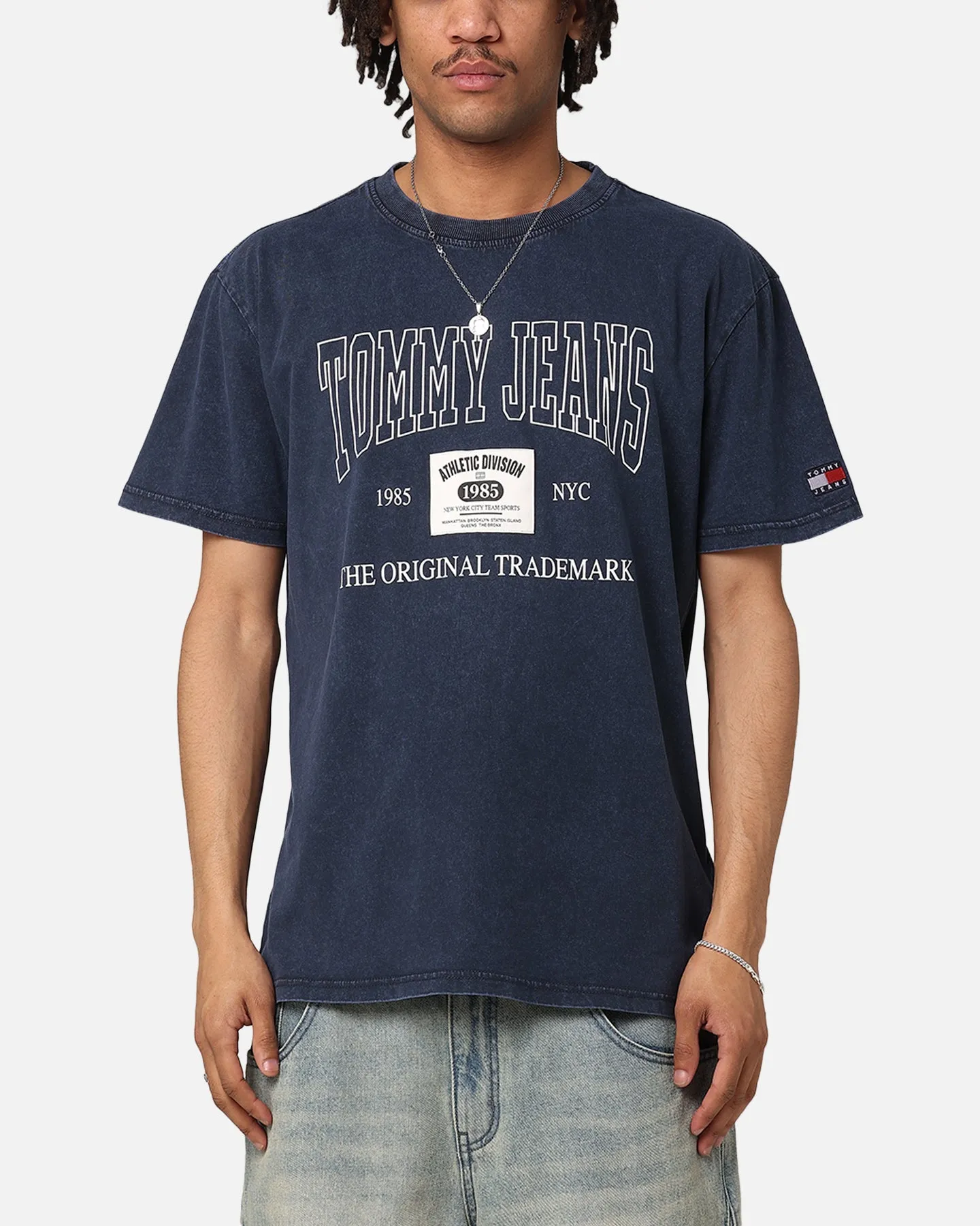 Tommy Jeans TJM Archive Logo T-Shirt Dark Night Navy sold by Culture Kings