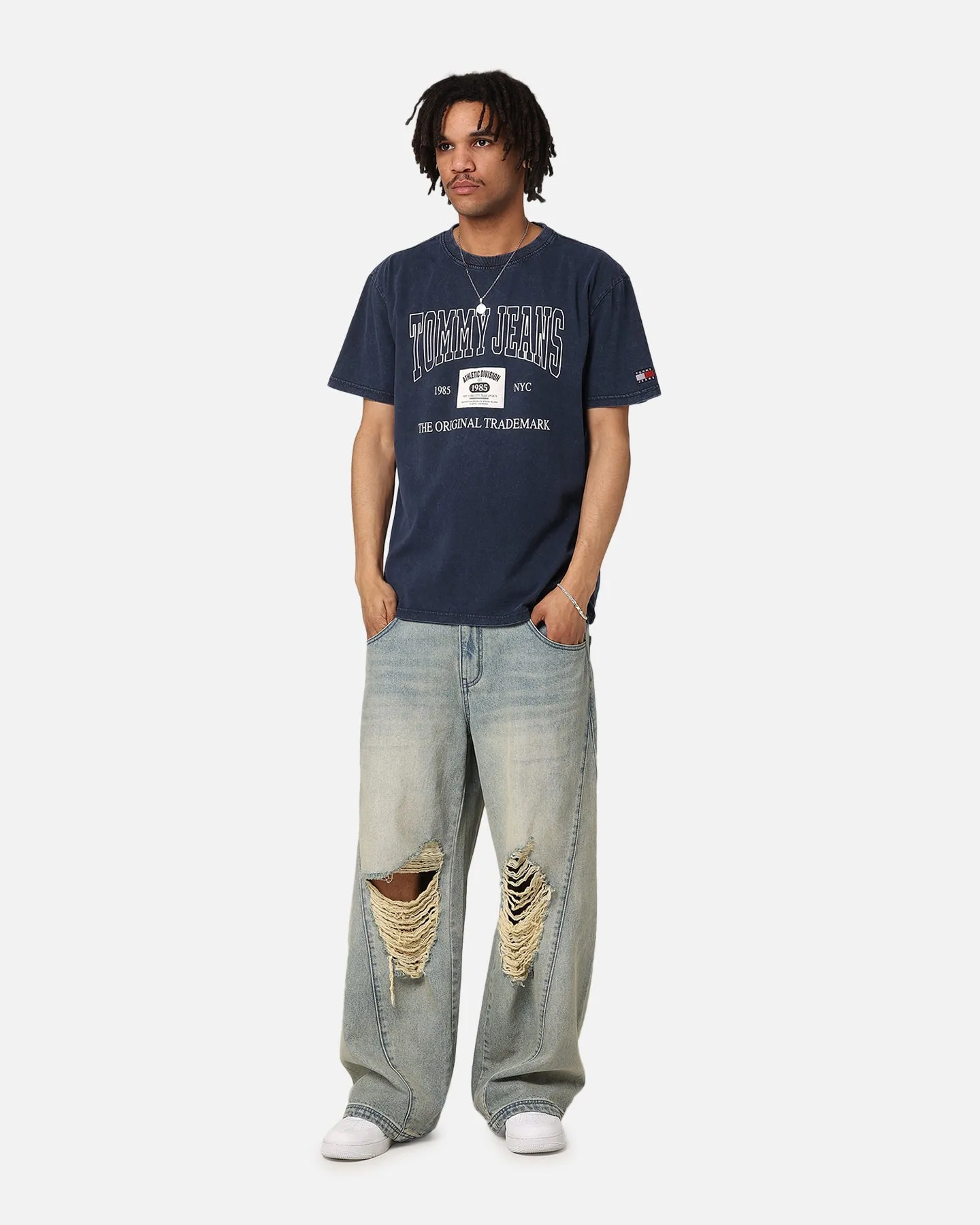 Tommy Jeans TJM Archive Logo T-Shirt Dark Night Navy sold by Culture Kings product image thumbnail 2