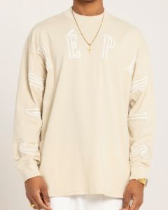 Carre Global Oversized Long Sleeve T-Shirt Light Stone sold by Culture Kings