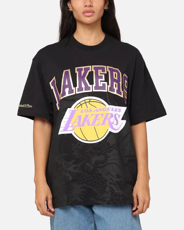 Mitchell & Ness Los Angeles Lakers Year Of The Dragon T-Shirt Faded Black sold by Culture Kings