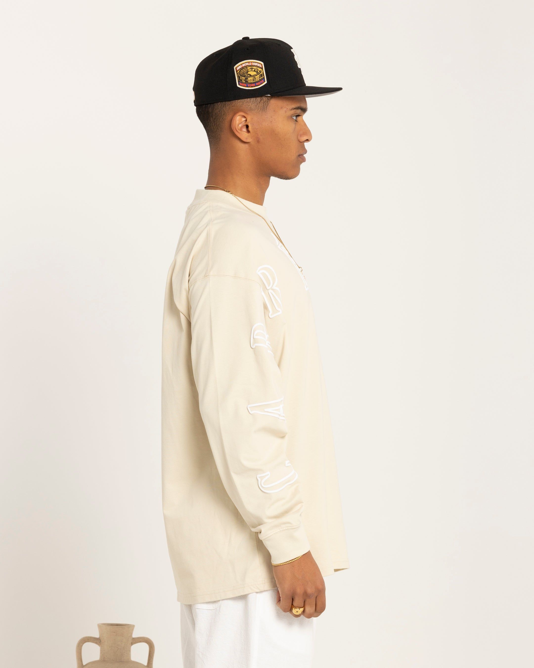 Carre Global Oversized Long Sleeve T-Shirt Light Stone sold by Culture Kings product image thumbnail 5