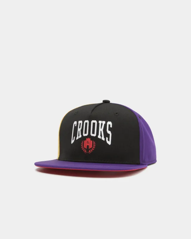Crooks & Castles Bridge Core Snapback Black/Multi-Coloured made by Culture Kings