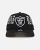 New Era Las Vegas Raiders 'Gothic Script' 9FORTY A-Frame Snapback Black/Grey sold by Culture Kings