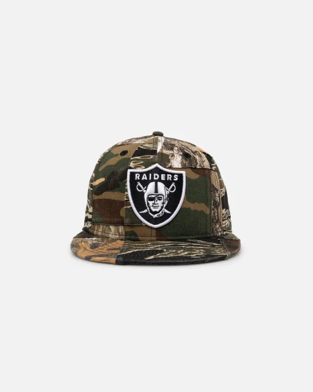 New Era Las Vegas Raiders 'Patchwork Camo' 59FIFTY Fitted Woodland Camo sold by Culture Kings
