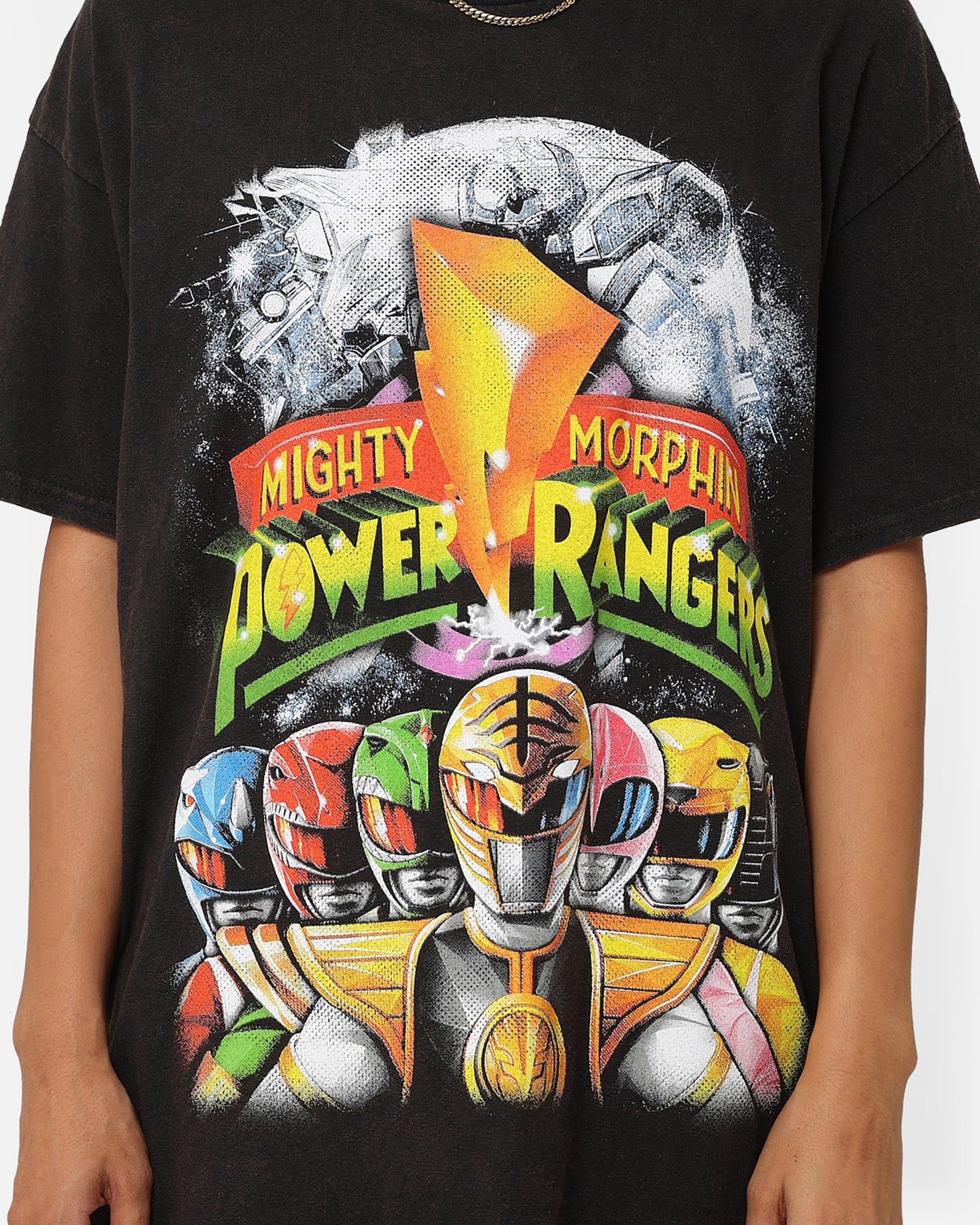 American Thrift X Power Rangers Mighty Morphin Vintage T-Shirt Black Wash sold by Culture Kings product image thumbnail 4
