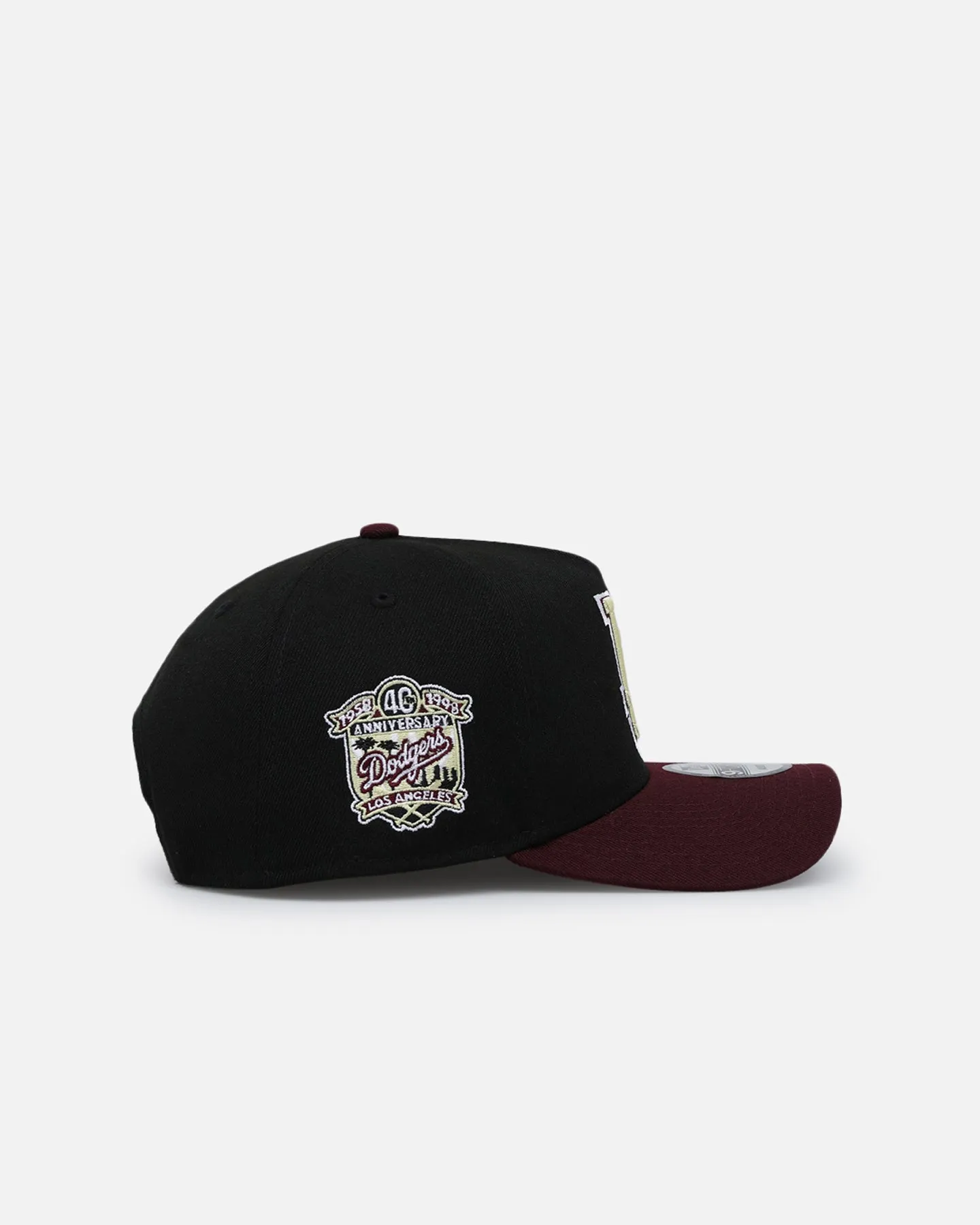 New Era Los Angeles Dodgers 'Burgundy Bounceback' 9FORTY A-Frame Snapback sold by Culture Kings product image thumbnail 3