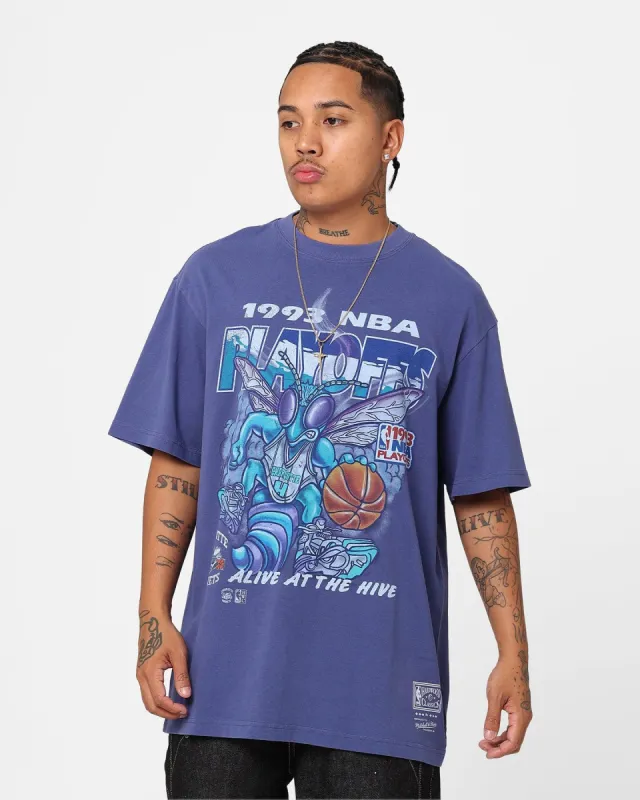 Mitchell & Ness Charlotte Hornets 1993 Playoffs T-Shirt Hornets Purple sold by Culture Kings
