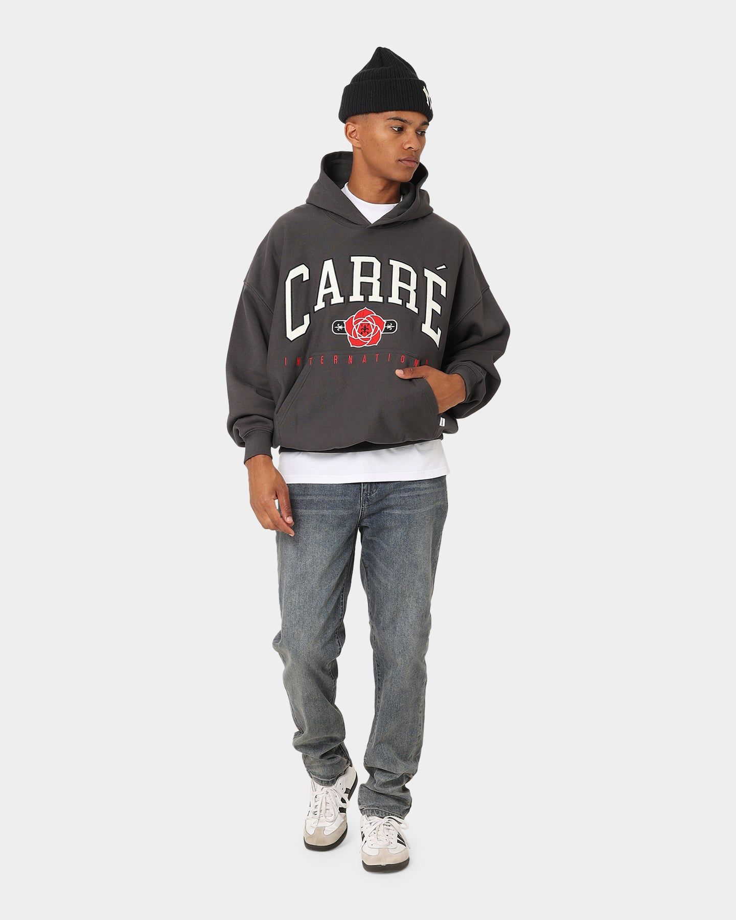Carre Rose International Oversized Hoodie Coal sold by Culture Kings product image thumbnail 4