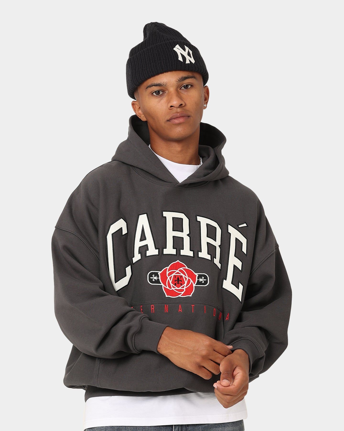 Carre Rose International Oversized Hoodie Coal sold by Culture Kings product image thumbnail 3