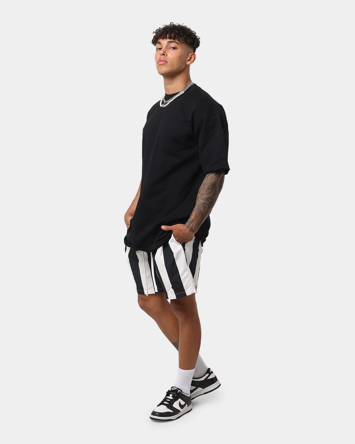 EN ES Neptune Stripe Beach Shorts Black/White sold by Culture Kings product image thumbnail 2