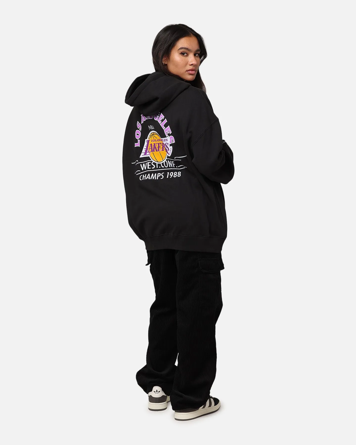 Mitchell & Ness Los Angeles Lakers Letterman Hoodie Black sold by Culture Kings product image thumbnail 3