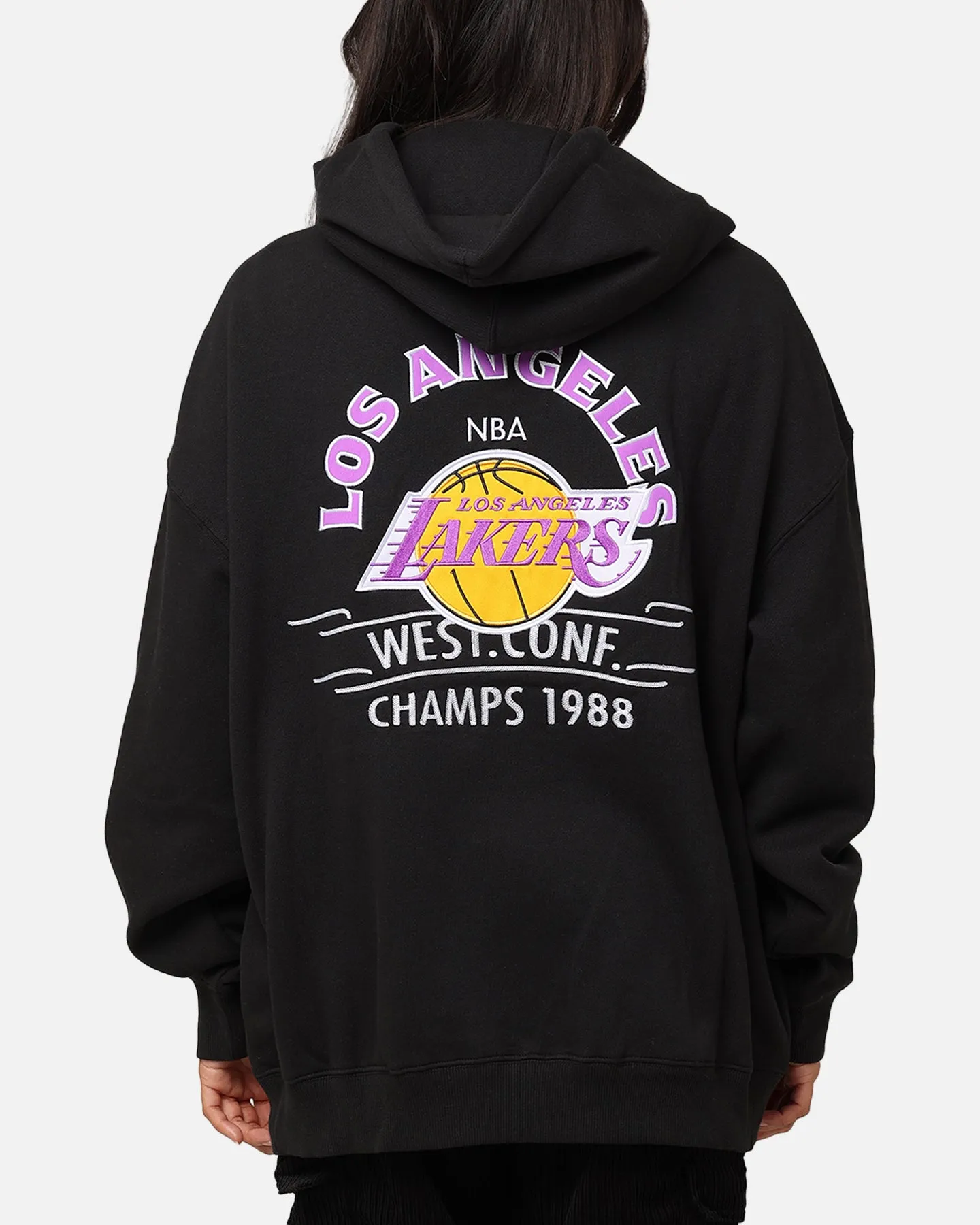 Mitchell & Ness Los Angeles Lakers Letterman Hoodie Black sold by Culture Kings