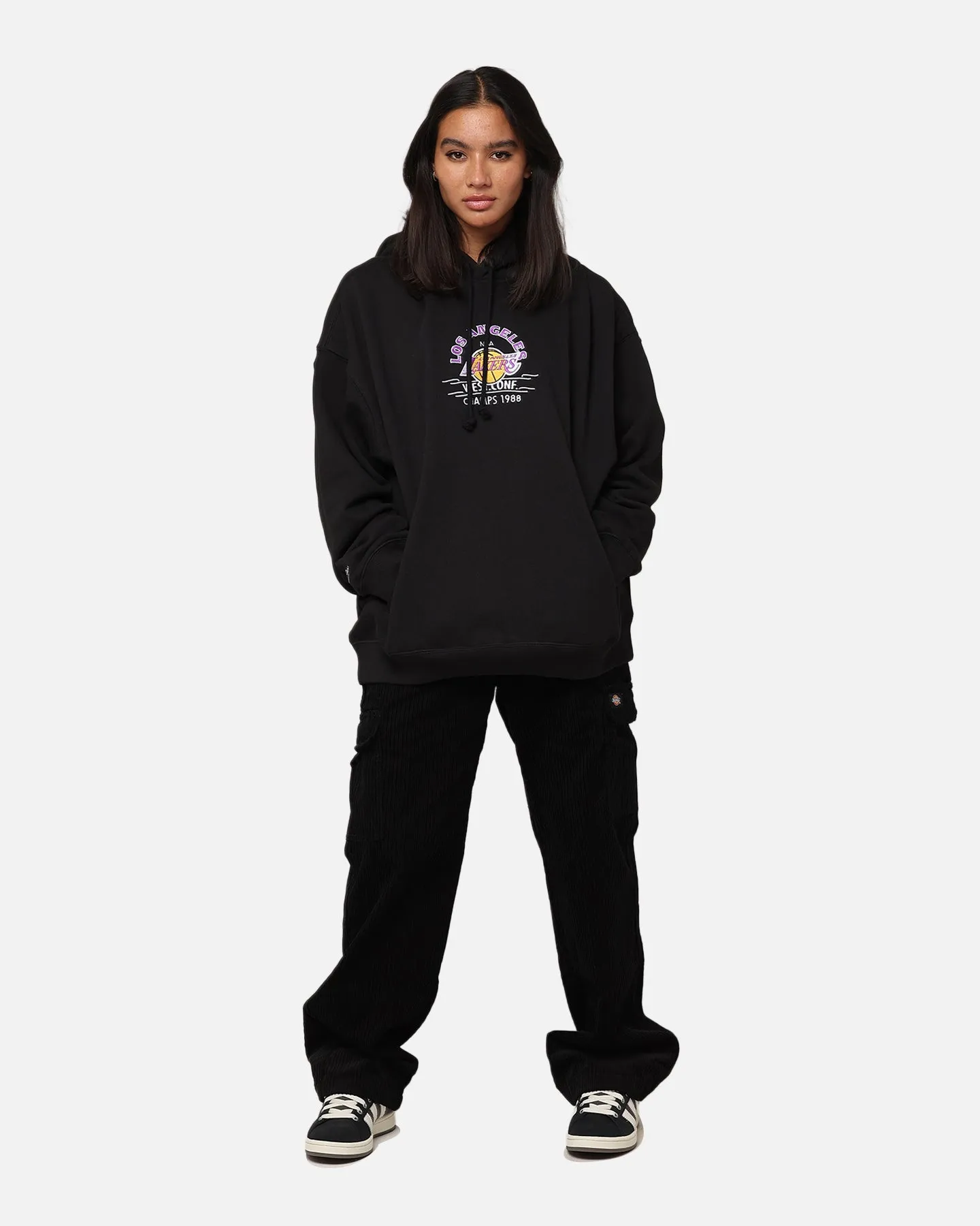 Mitchell & Ness Los Angeles Lakers Letterman Hoodie Black sold by Culture Kings product image thumbnail 4