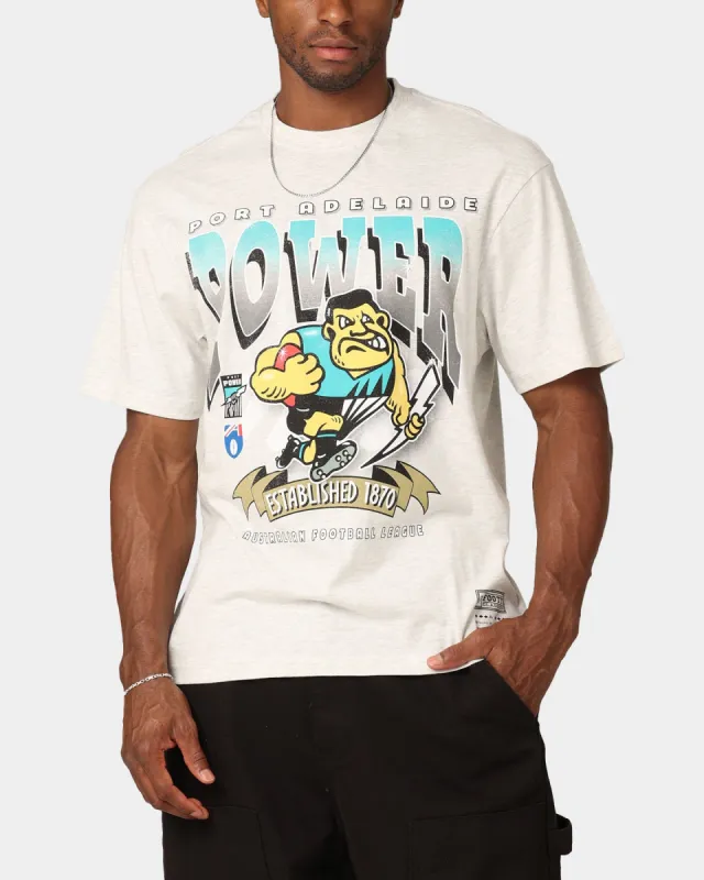 Mitchell & Ness Port Adelaide Power Character T-Shirt Silver Marle sold by Culture Kings