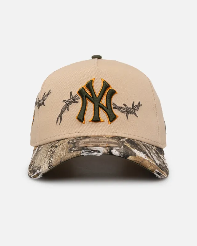 New Era New York Yankees 'Real Tree Edge Grit' 9FORTY A-Frame Snapback Oat Milk/Real Tree sold by Culture Kings
