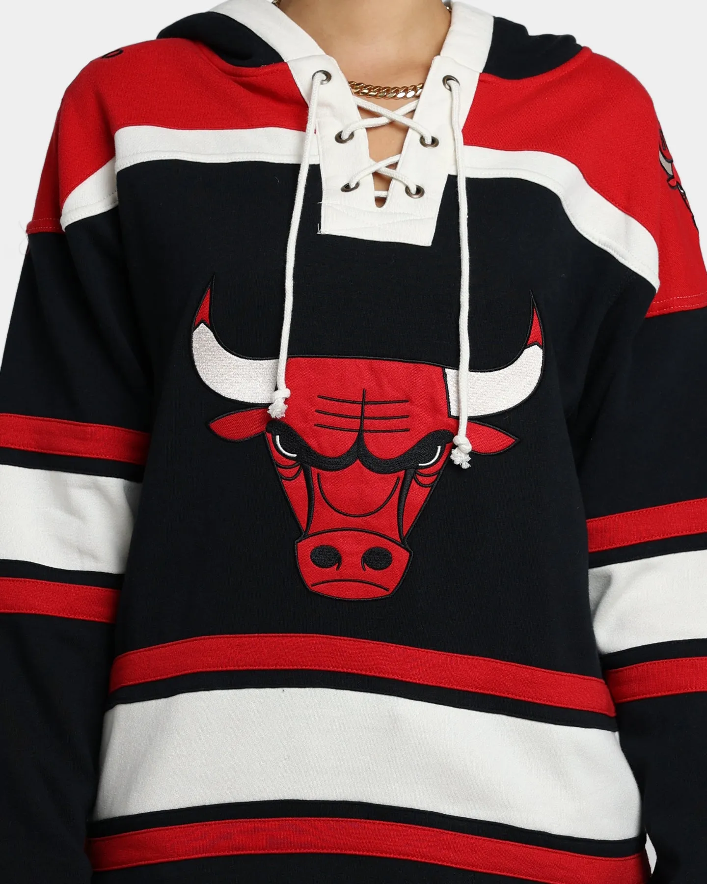 47 Brand Chicago Bulls Superior Lacer Hoodie Jet Black/Red sold by Culture Kings product image thumbnail 3