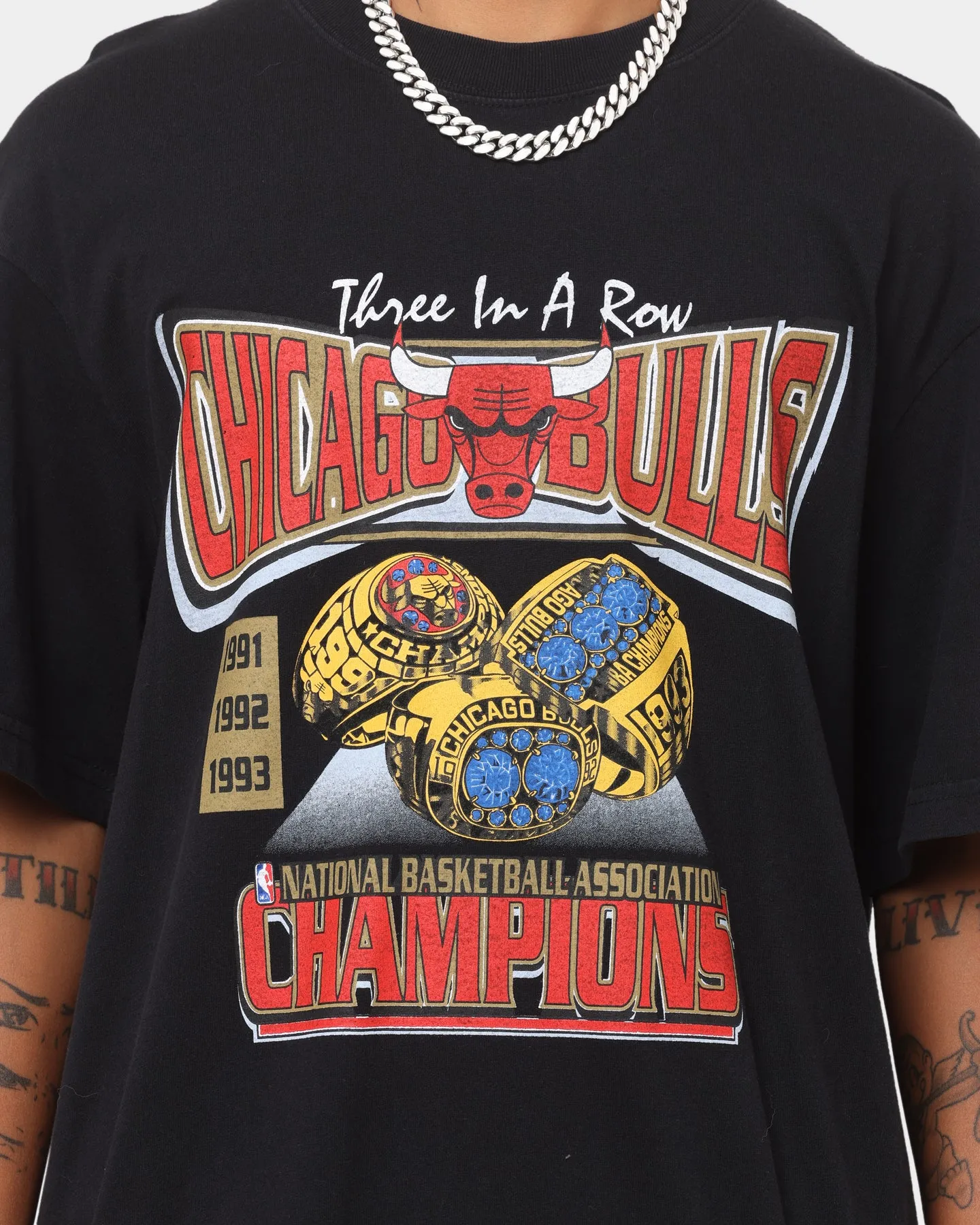 Mitchell & Ness Bulls Tour Champ T-Shirt Black sold by Culture Kings product image thumbnail 3