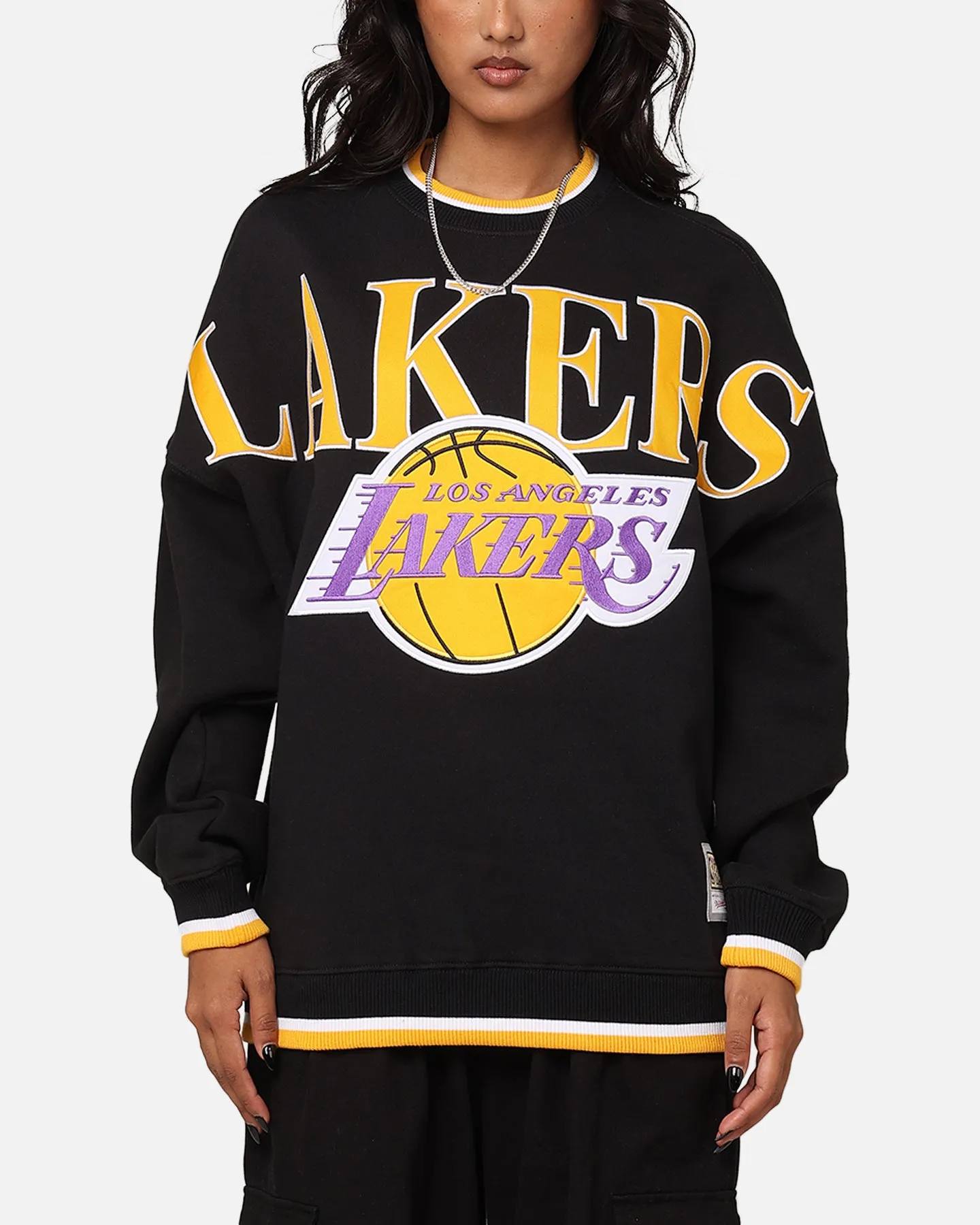 Mitchell & Ness Los Angeles Lakers Shooting Crewneck Black sold by Culture Kings