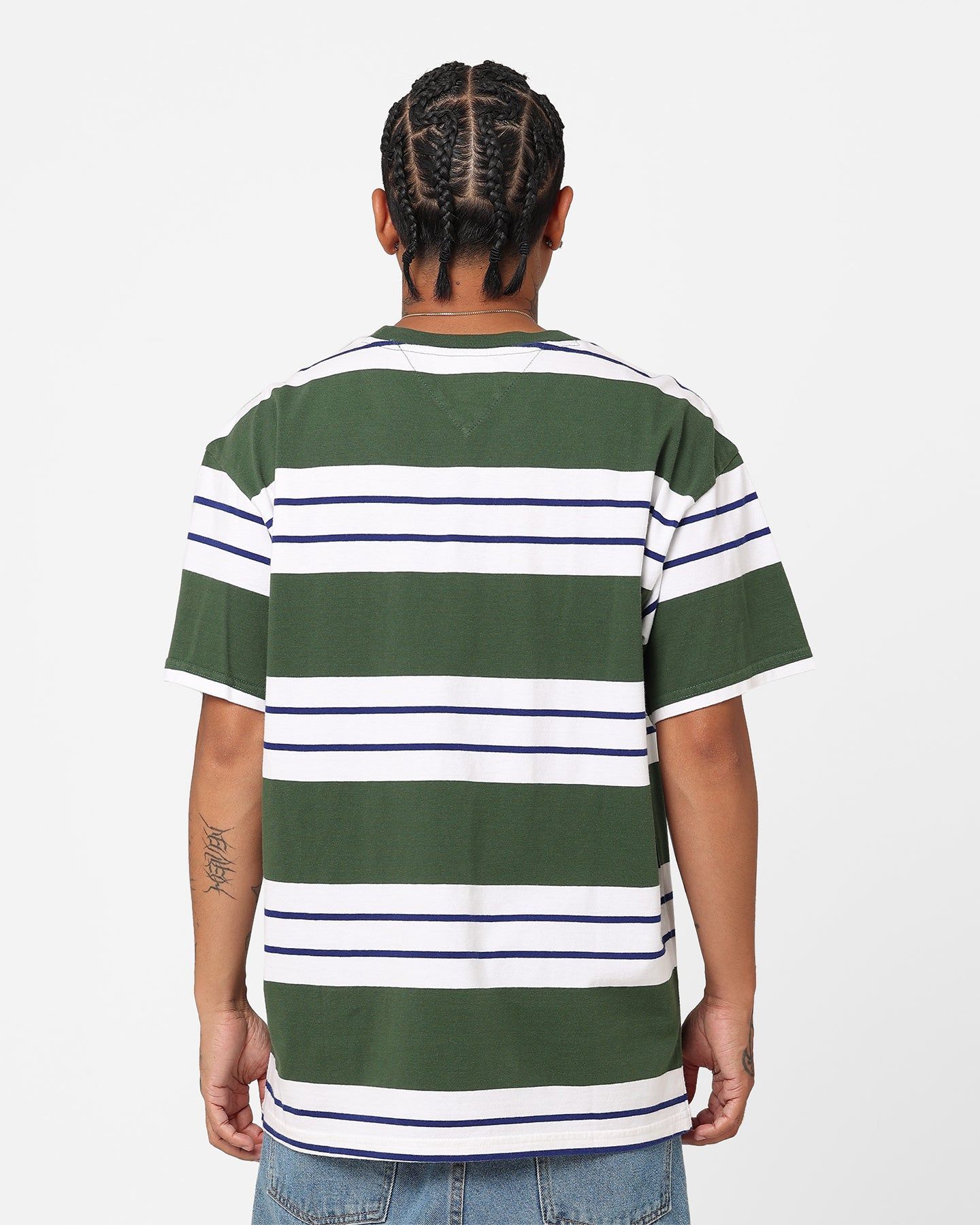 Tommy Jeans Relaxed Bold Stripe T-Shirt Collegiate Green sold by Culture Kings product image thumbnail 4