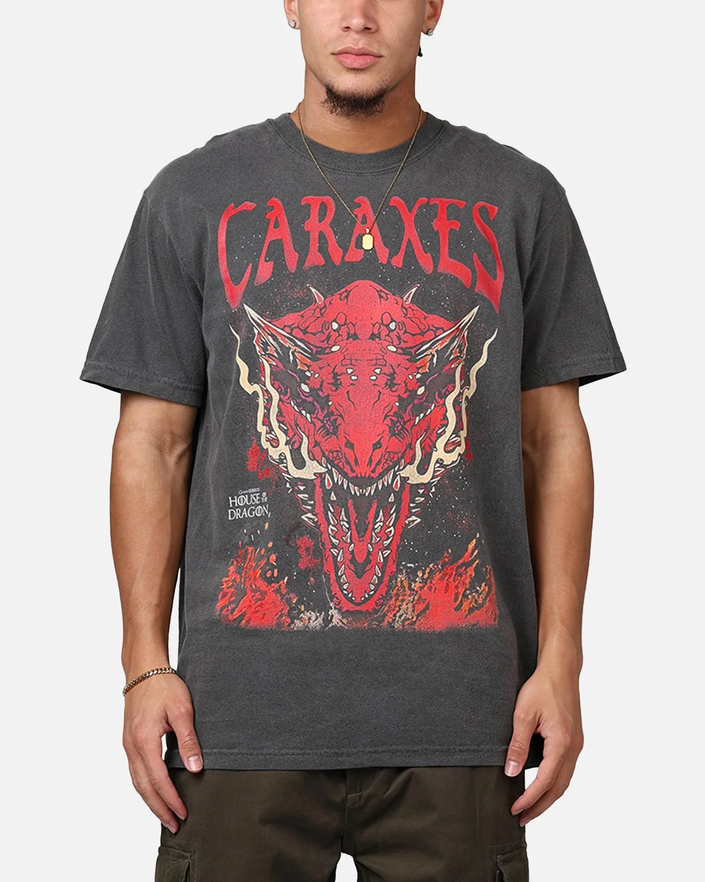 Ripple X Game Of Thrones 'House Of The Dragon' Caraxes T-Shirt Washed Black sold by Culture Kings