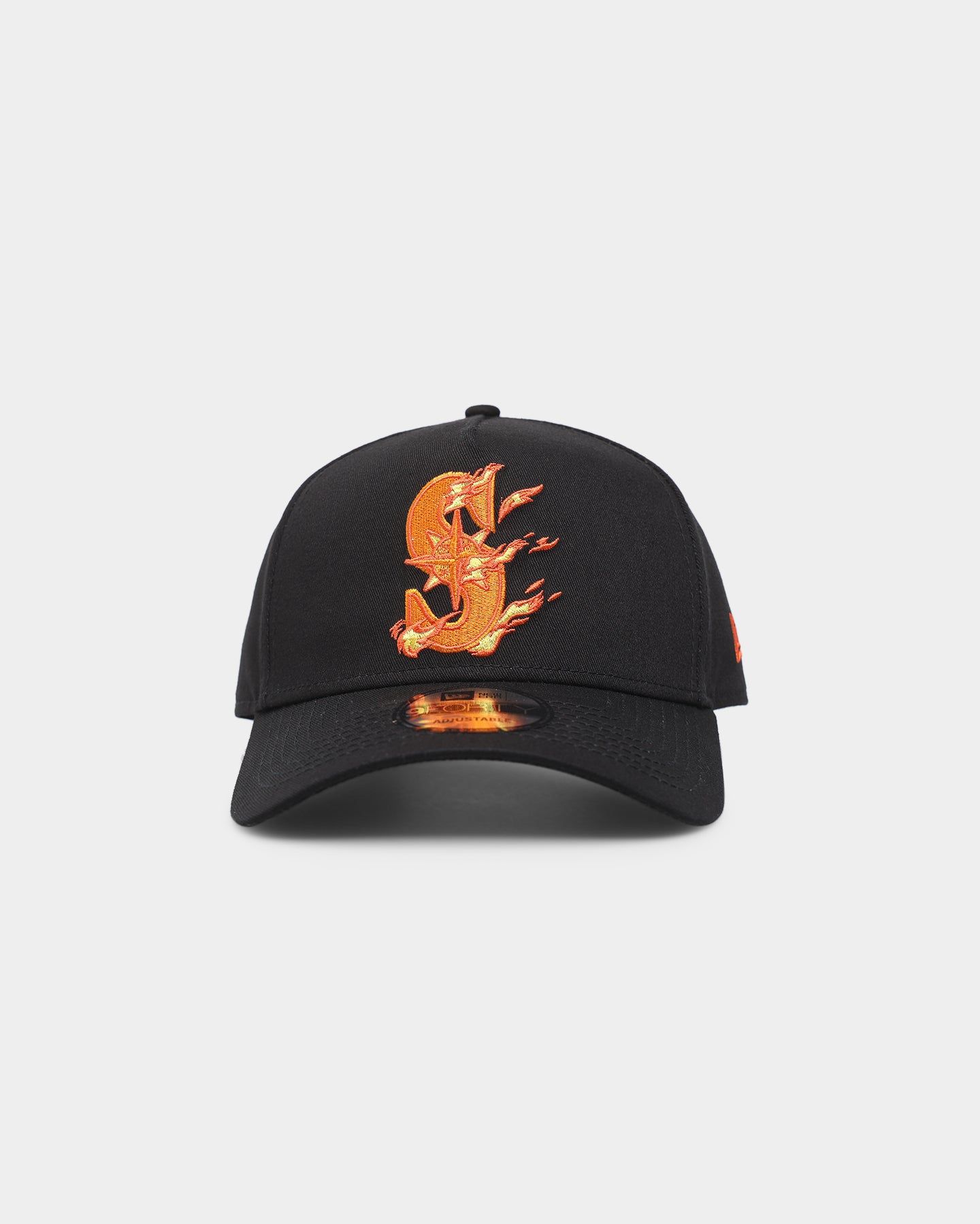 New Era Seattle Mariners 'Flamin' Hot' 9FORTY A-Frame Snapback Black/Flame sold by Culture Kings